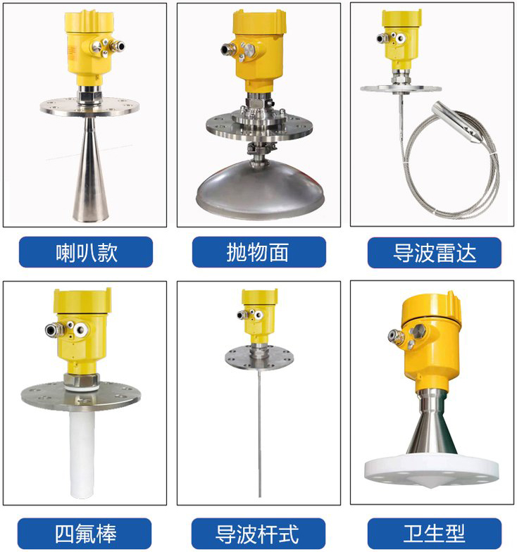 反應(yīng)釜用雷達液位計產(chǎn)品分類圖